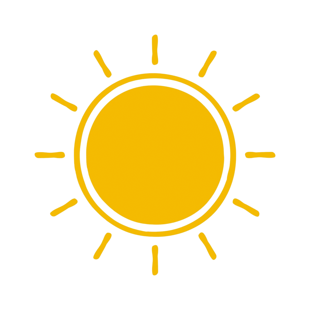 sun hand drawn style